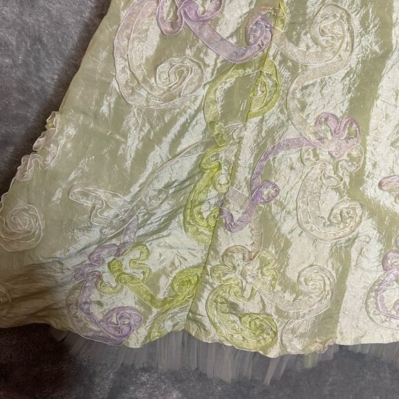 Bonnie Jean Girl Garden Fairy Pretty Whimsical Girly Tulle Square Neck Dress 6 - Picture 4 of 13